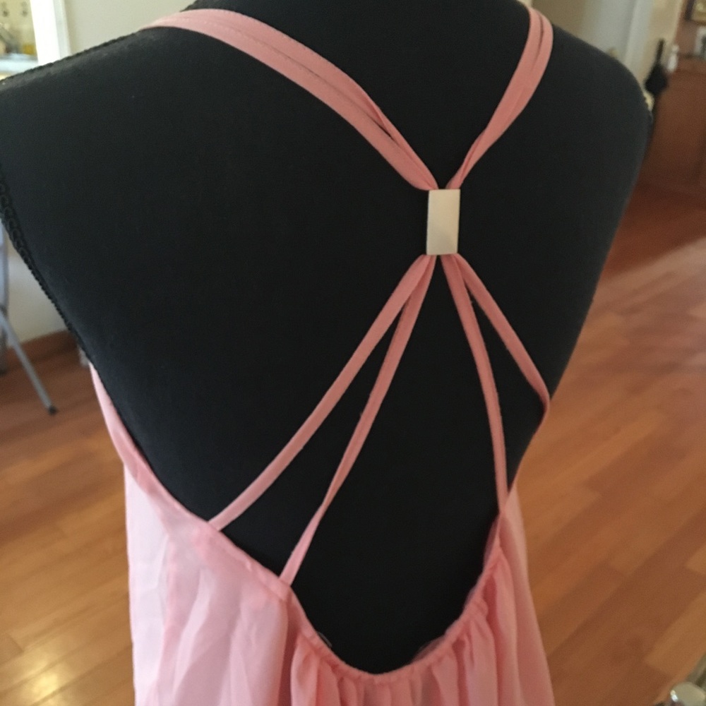 Detailed peach dress